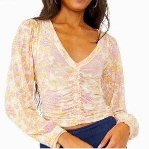 Free People Say the Word Floral Top